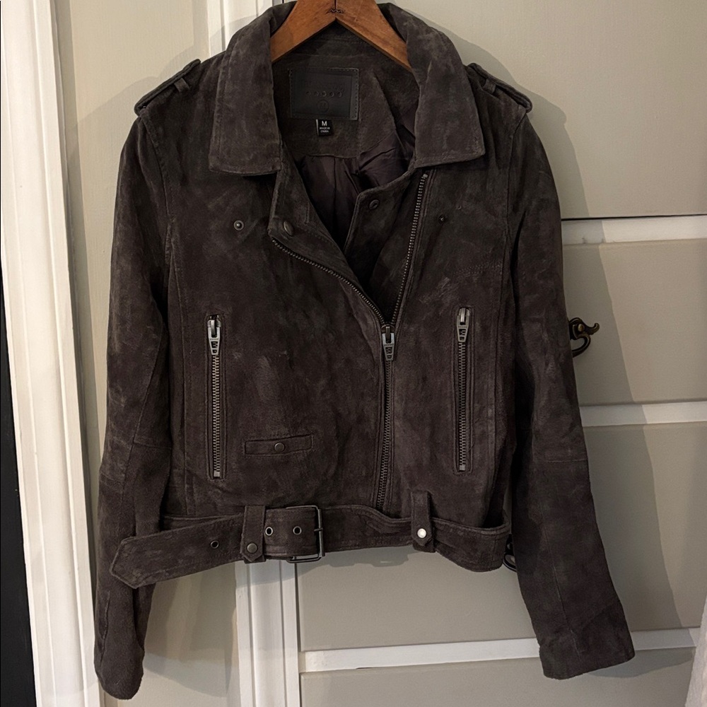 Blank NYC Charcoal Suede Jacket